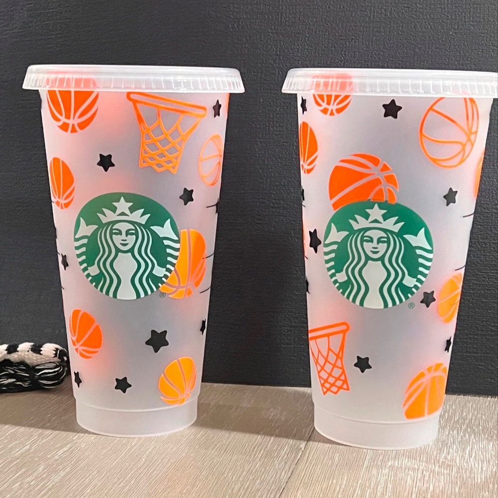 Handmade and Personalized with Name Basketball Starbucks Tumbler